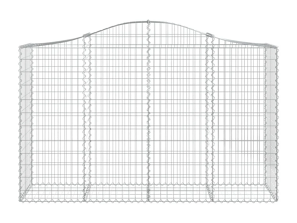 Paniers à gabions arqués 12 pcs 200x50x120-140 Fer galvanisé