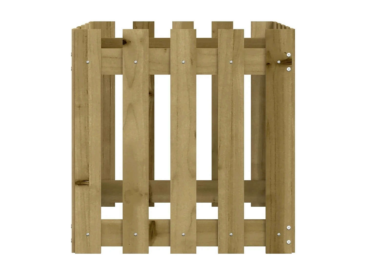 Jardinière avec design de clôture 50x50x50 pin imprégné