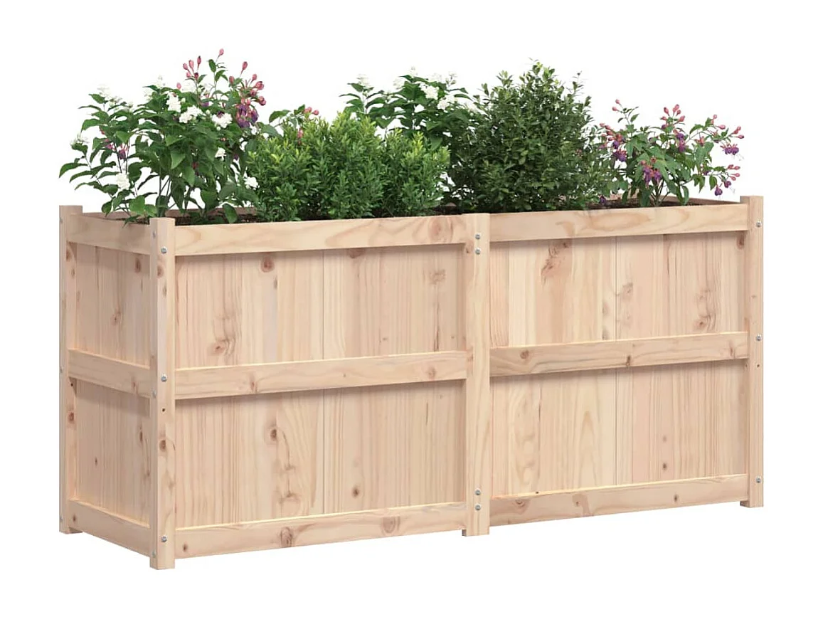 Jardinière 150x50x70 bois de pin massif