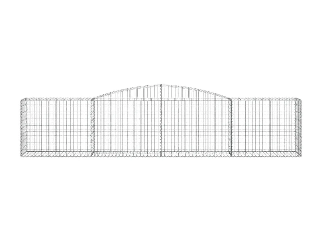 Paniers à gabions arqués 6 pcs 400x50x80-100 Fer galvanisé