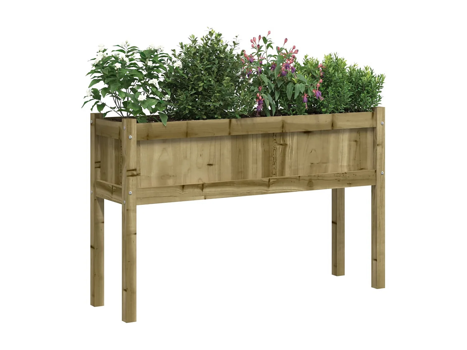 Jardinière avec pieds 110x31x70 bois de pin imprégné