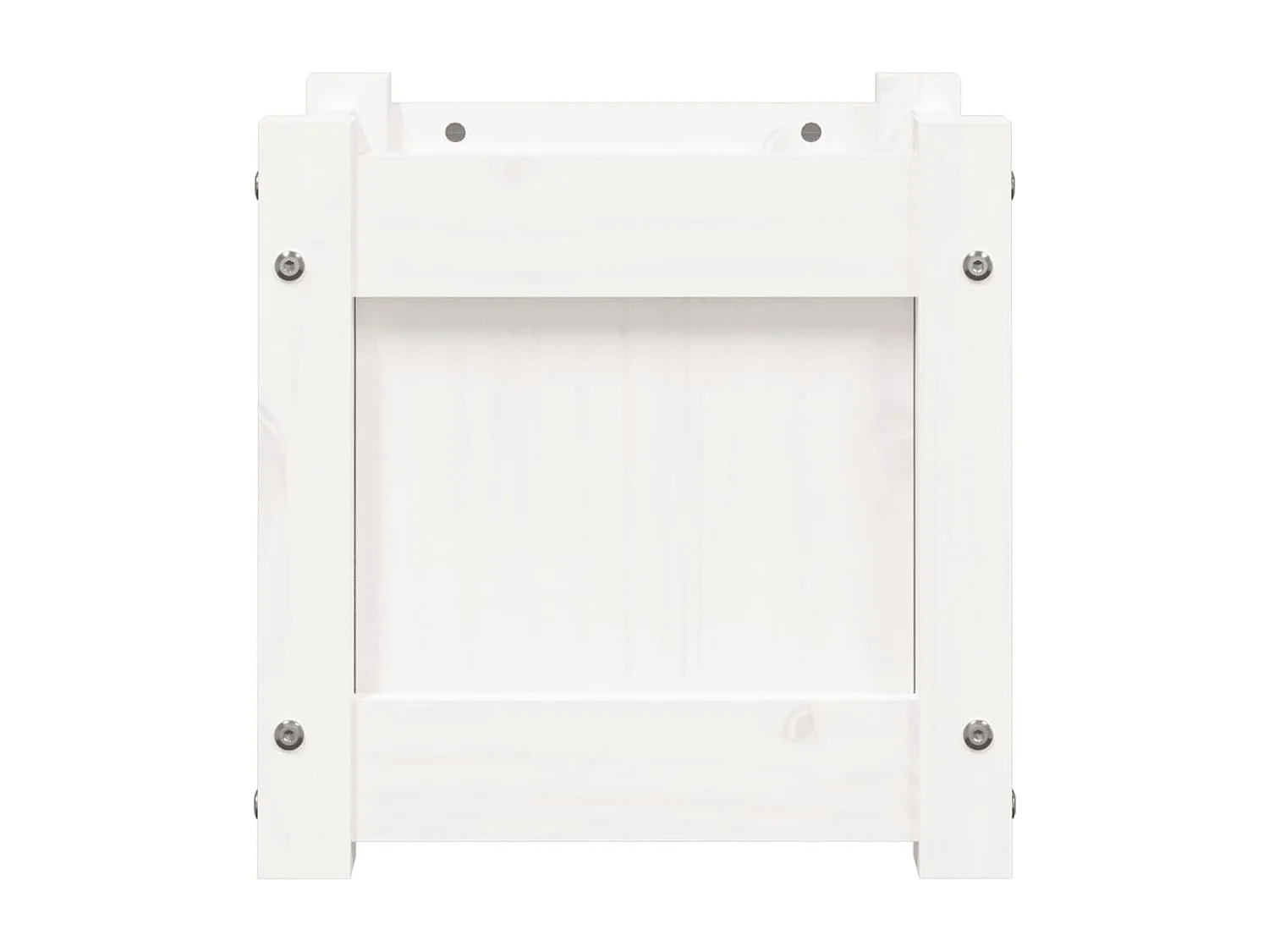 Jardinière blanc 31x31x31 bois de pin massif