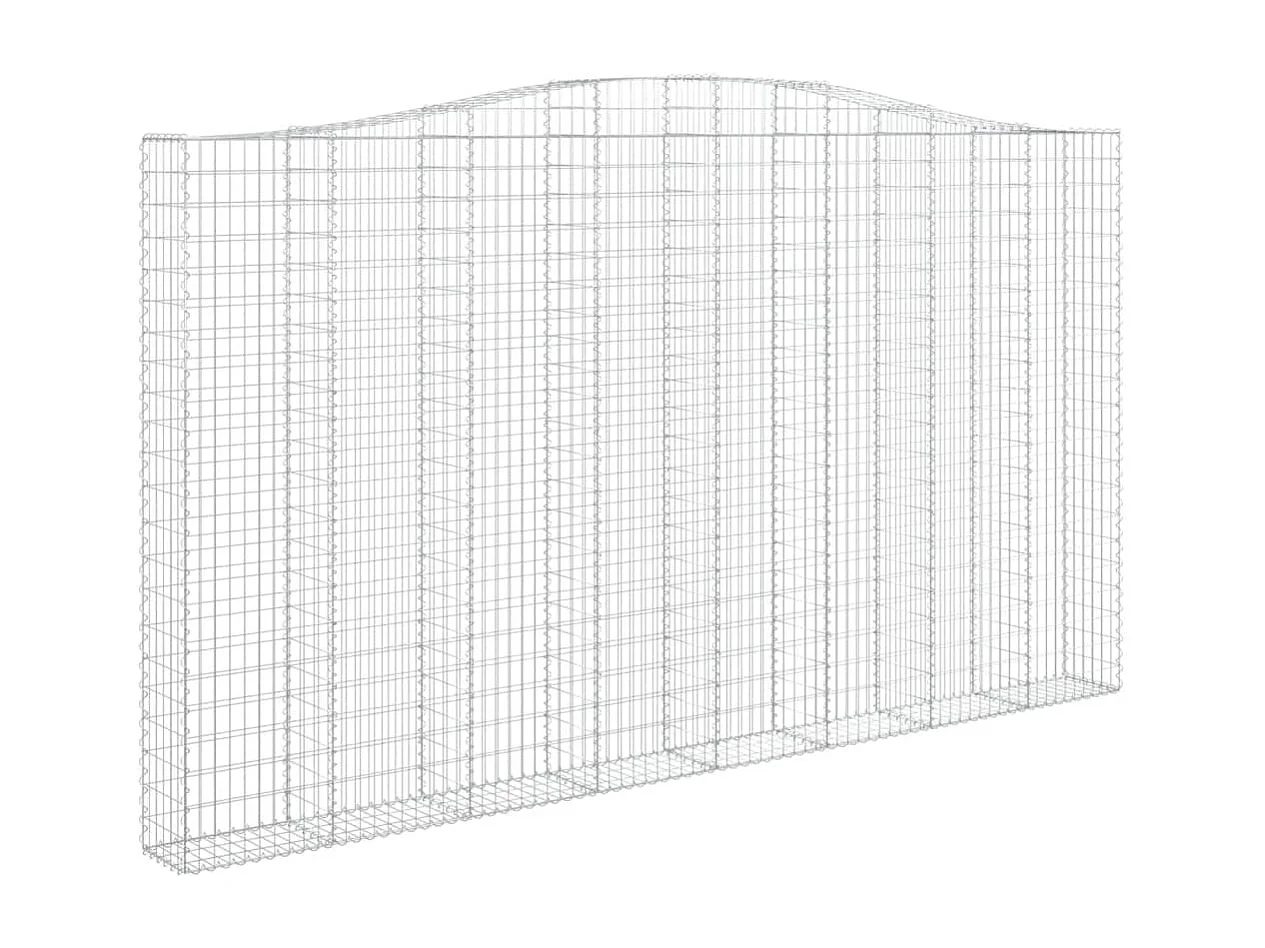 Panier de gabions arqué 400x30x220-240 Fer galvanisé