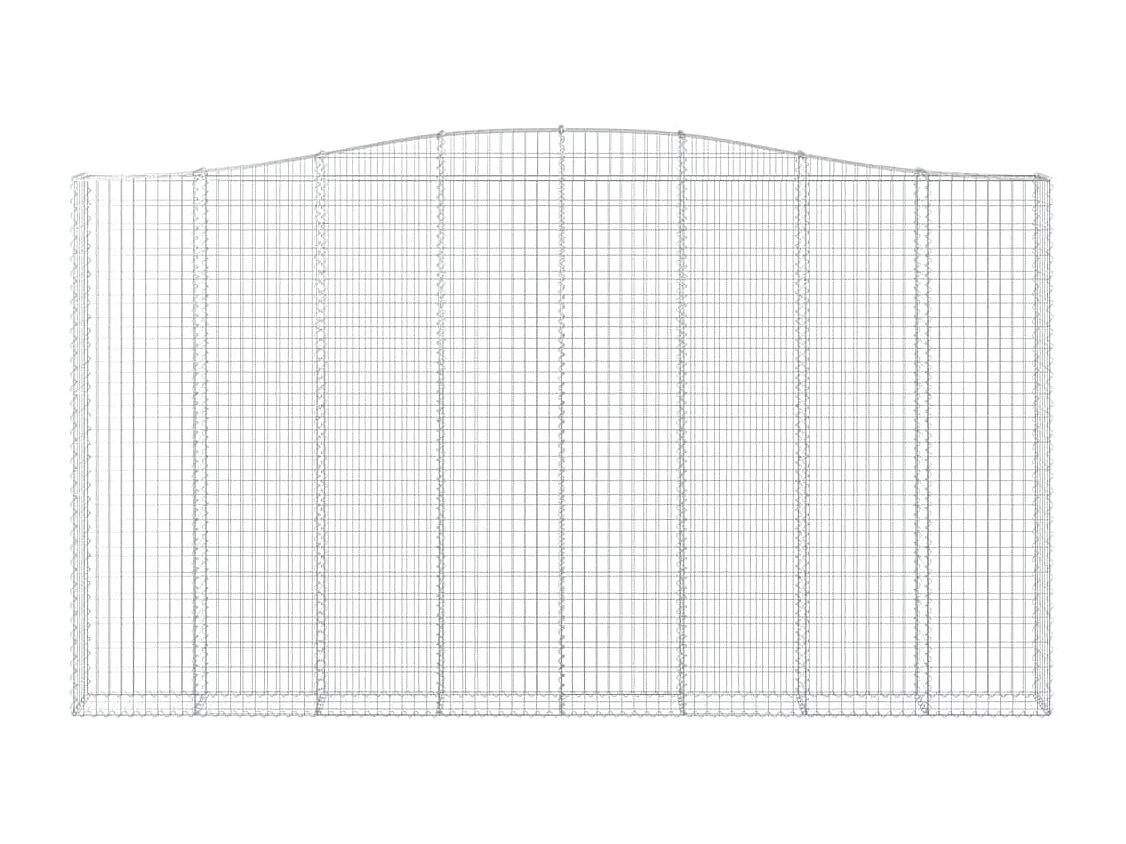Panier de gabions arqué 400x30x220-240 Fer galvanisé