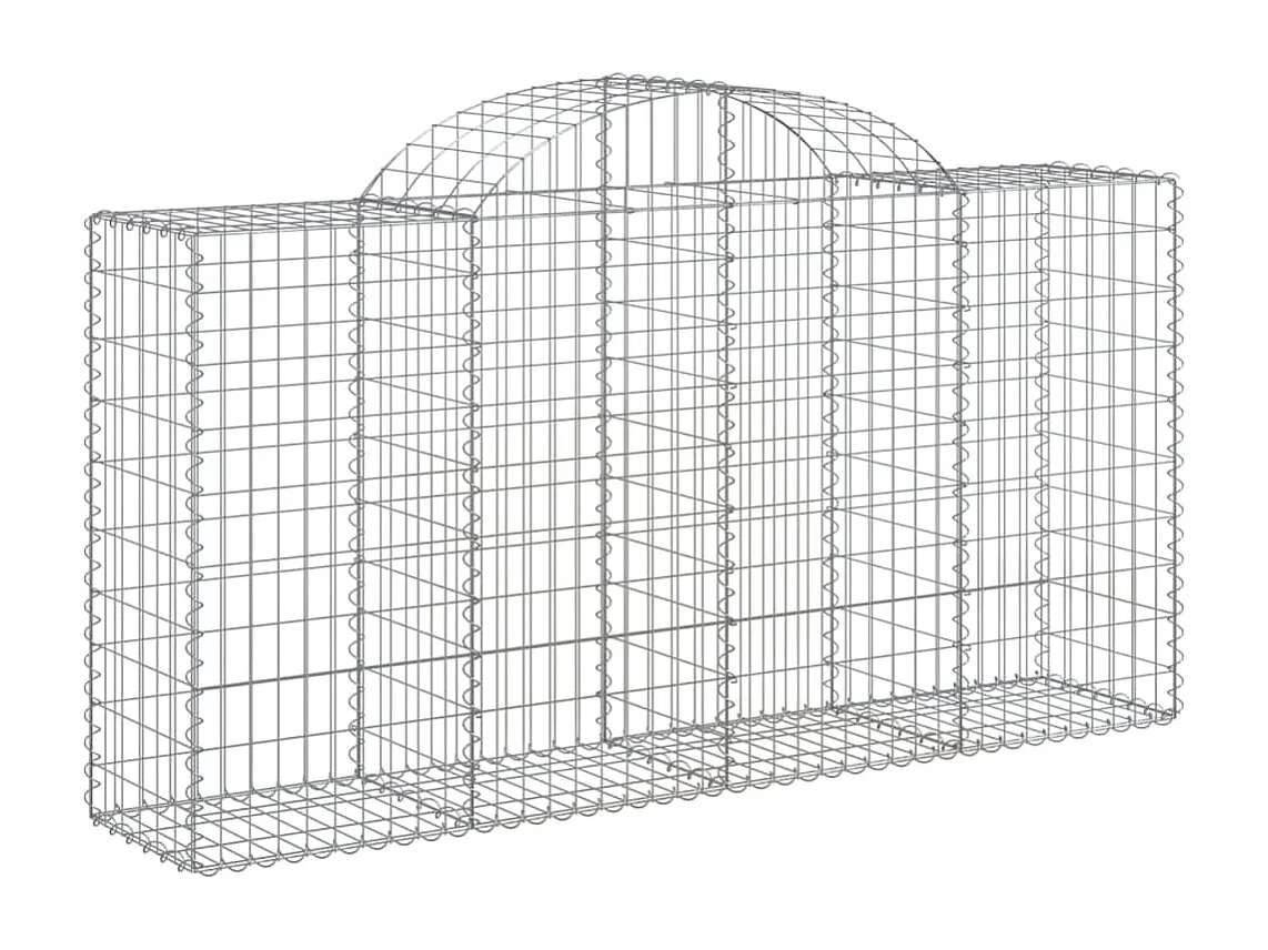 Paniers à gabions arqués 25 pcs 200x50x100-120 fer galvanisé