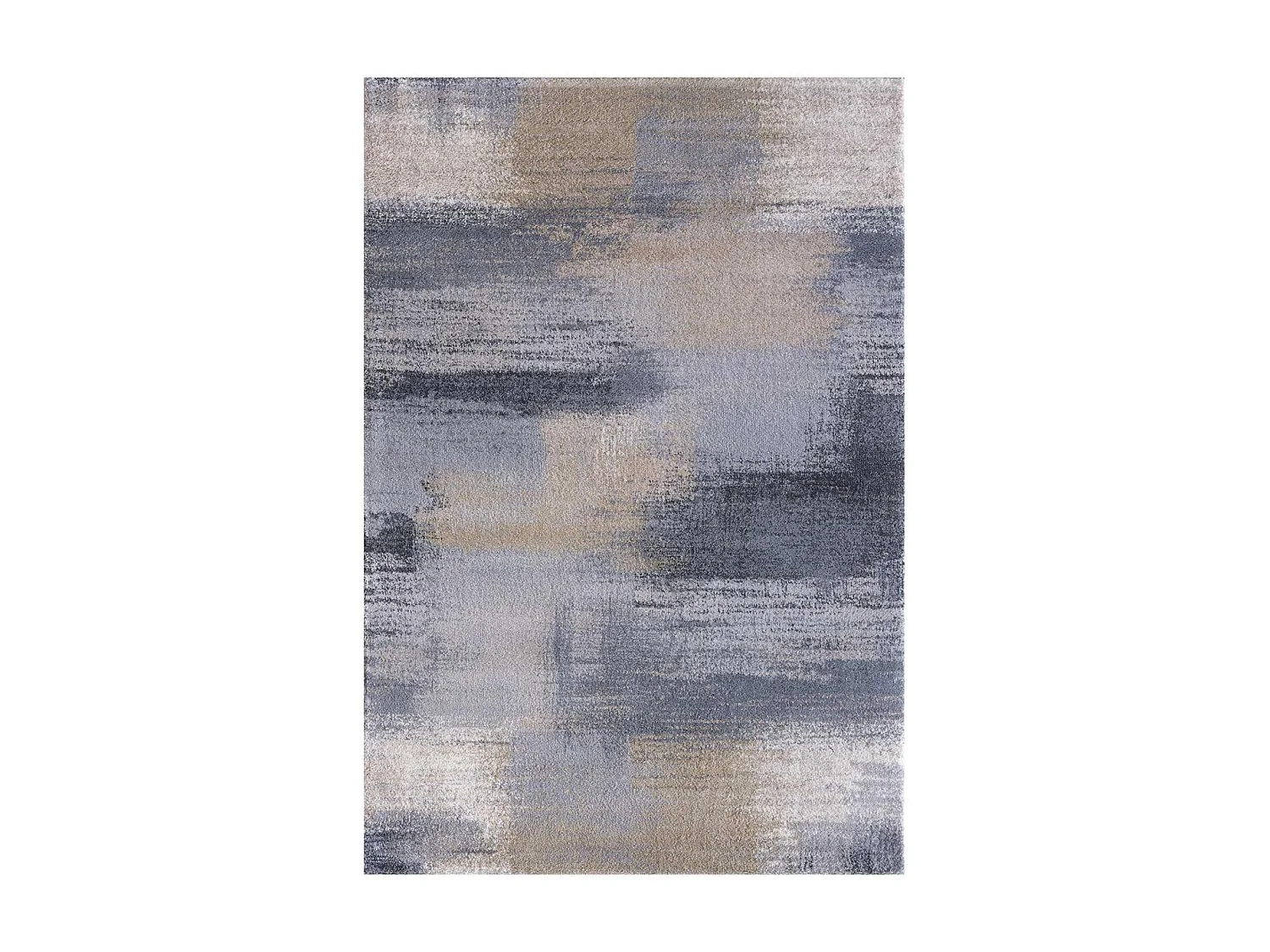 tapis chambre 80x150 tissé crème rectangle motif faux uni CLAY