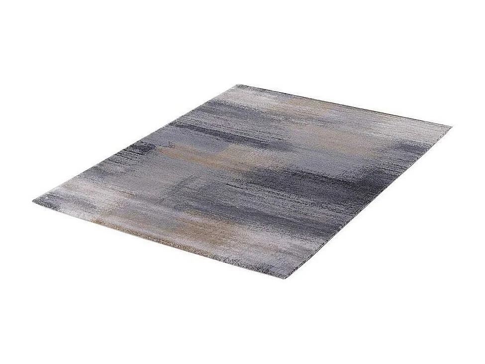 tapis chambre 80x150 tissé crème rectangle motif faux uni CLAY