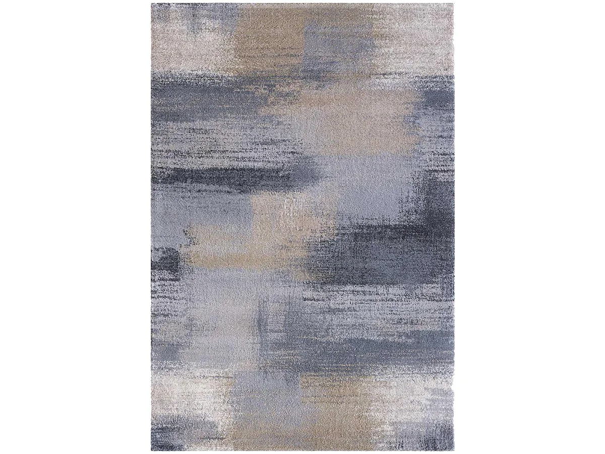 tapis chambre 80x150 tissé crème rectangle motif faux uni CLAY