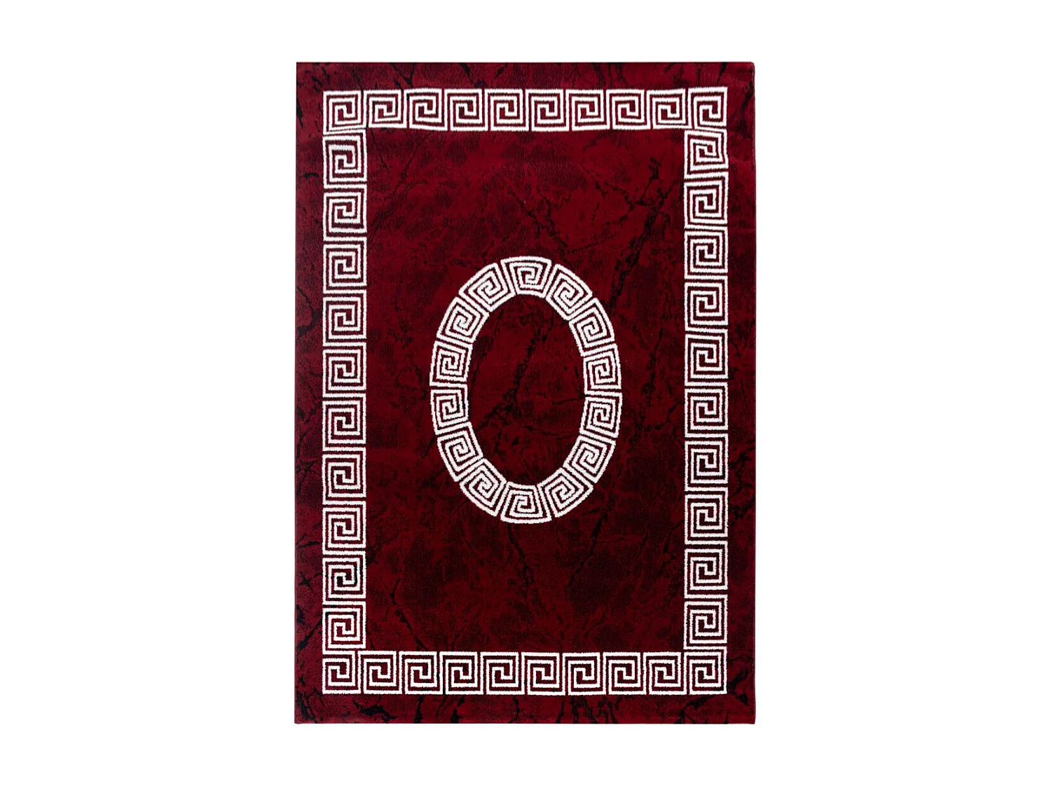 tappeto da cucina 120x170 tessuto rettangolare rosso e bianco modello barocco SAPURI