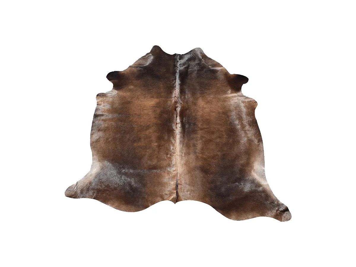 Tappeto in pelle di vacchetta 160x180 Kilm fatto a mano marrone