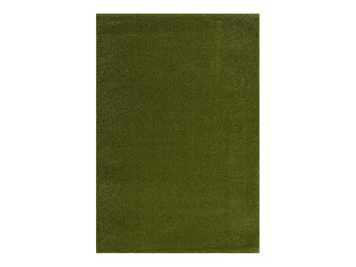 tapis salle à manger 200x290 tissé vert rectangle motif uni NOSSA