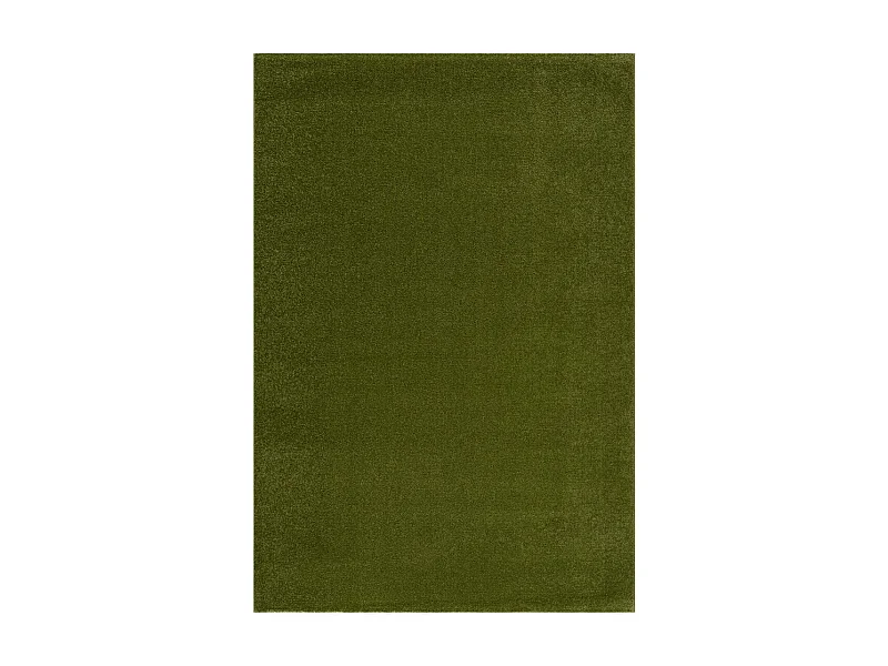 tapis salle à manger 200x290 tissé vert rectangle motif uni NOSSA