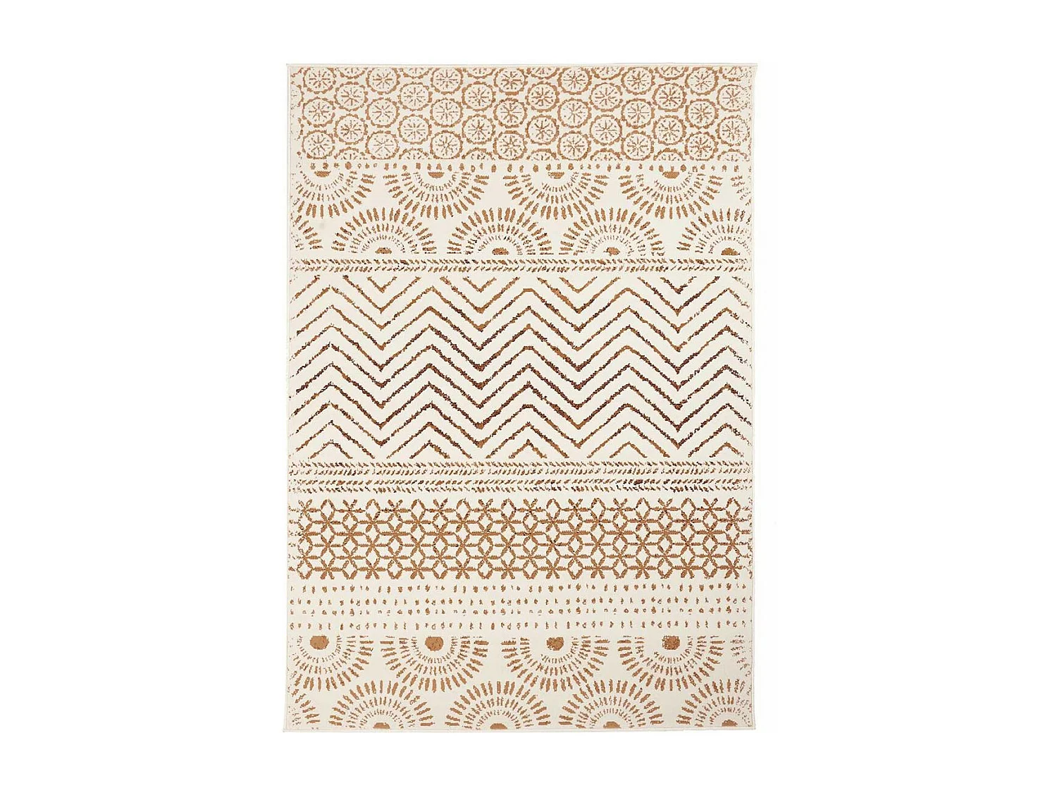 Tapis berbère 60x110 tissé motif ethnic LYN1 ORIENVAG crème