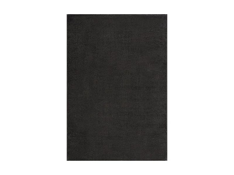 tapis entrée 60x110 tissé gris foncé rectangle motif uni NOSSA