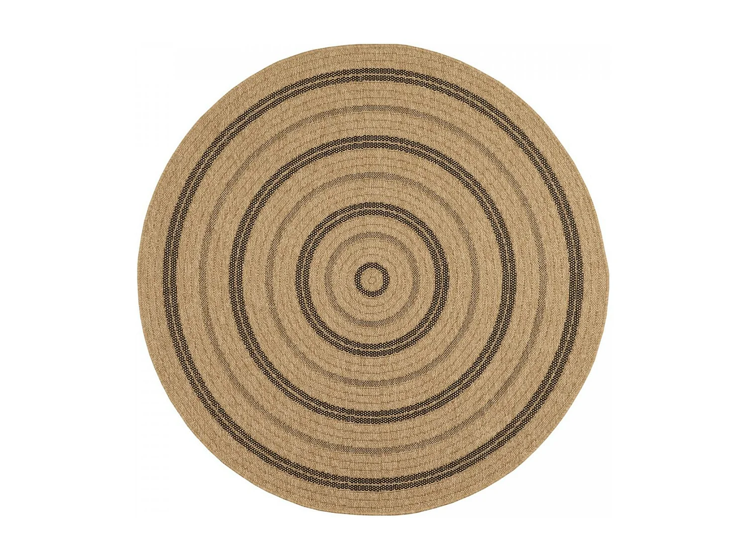 Tapis extérieur 60x90 tissé kilim beige et noir JUTE ART 5