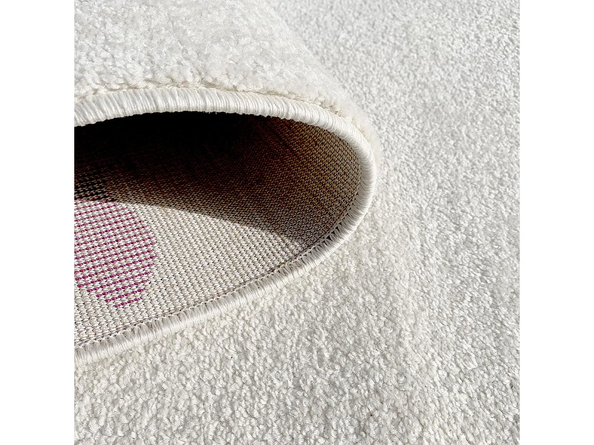 Tapis enfant 160x230 rectangle tissé crème motif animaux FISHES