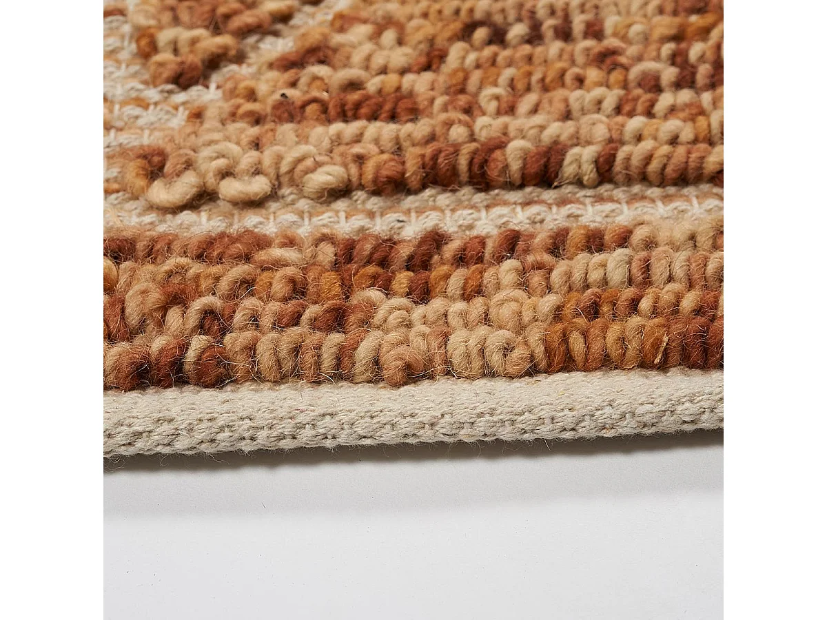 Tapis kilim 80x140 rectangle fait main orange motif géométrique LOSODANCE