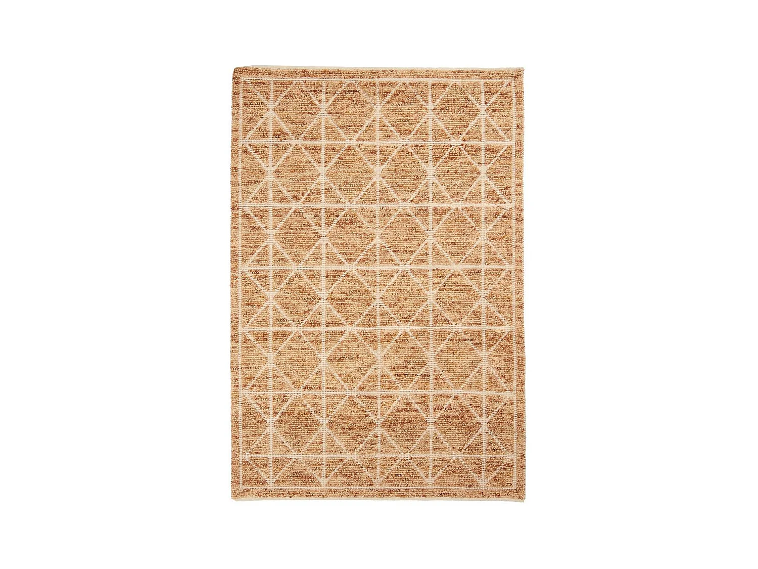 Tapis kilim 80x140 rectangle fait main orange motif géométrique LOSODANCE