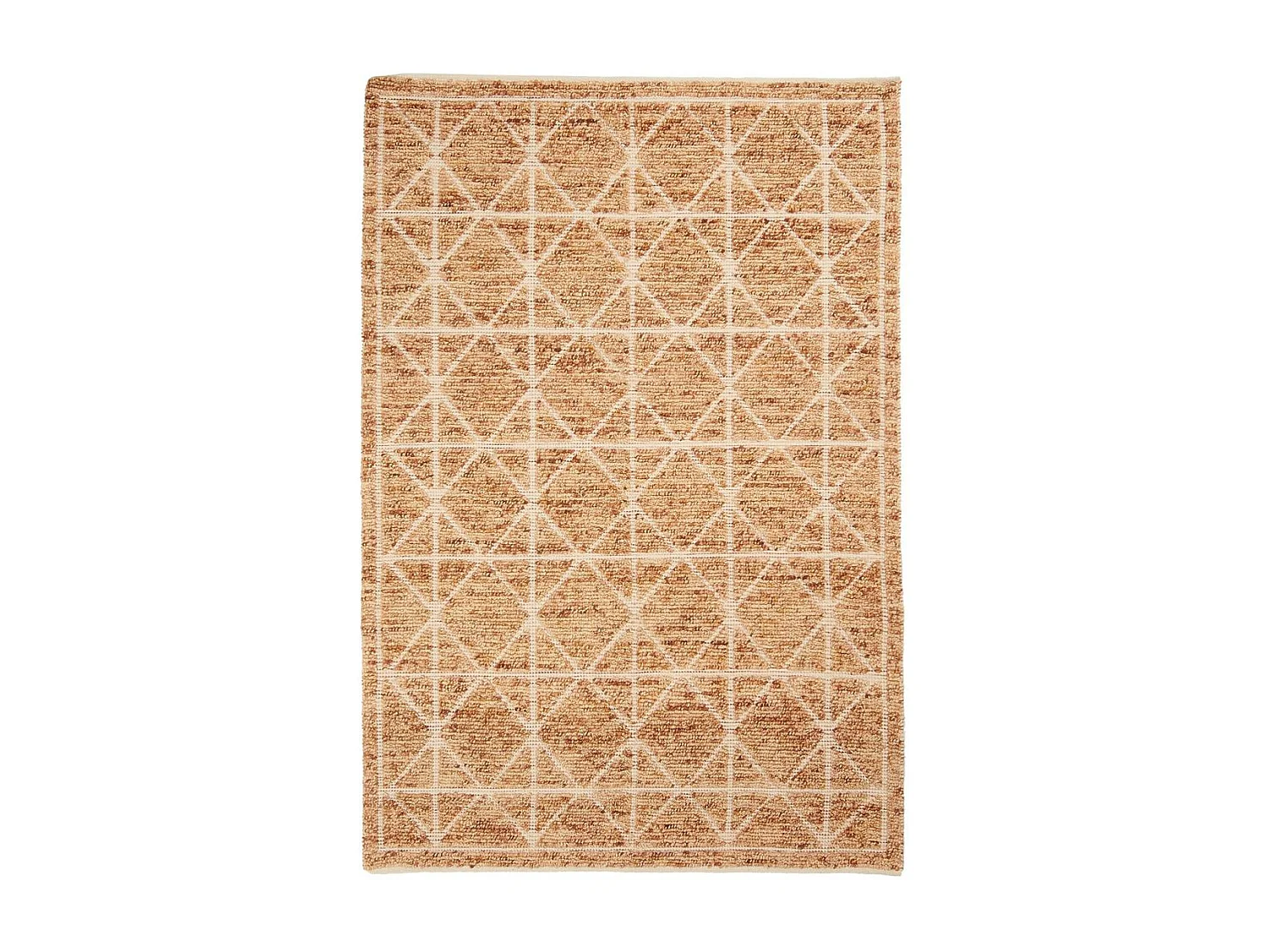 Tapis kilim 80x140 rectangle fait main orange motif géométrique LOSODANCE