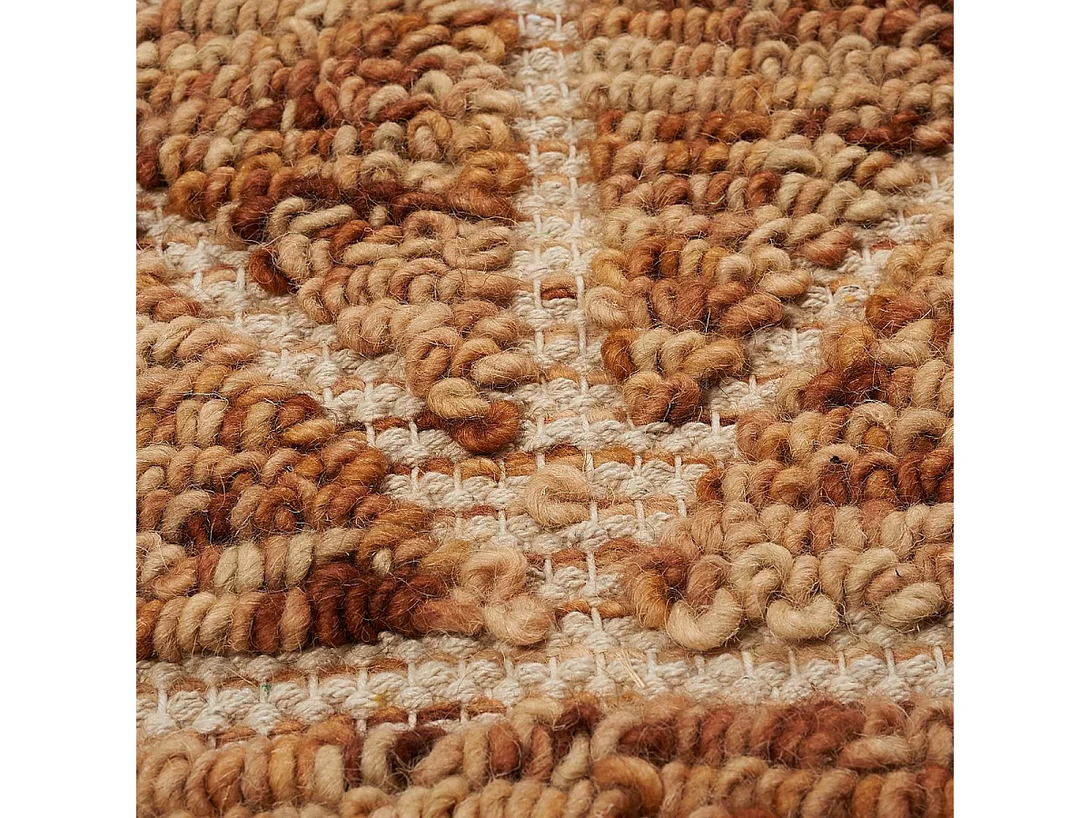 Tapis kilim 80x140 rectangle fait main orange motif géométrique LOSODANCE