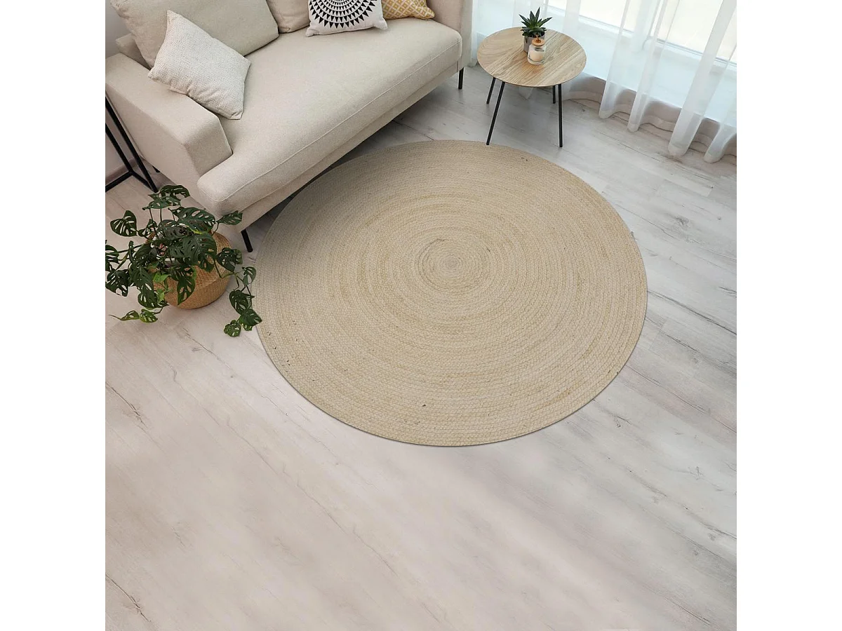 tapis chambre 160x230 fait à la main en laine beige et gris motif simple