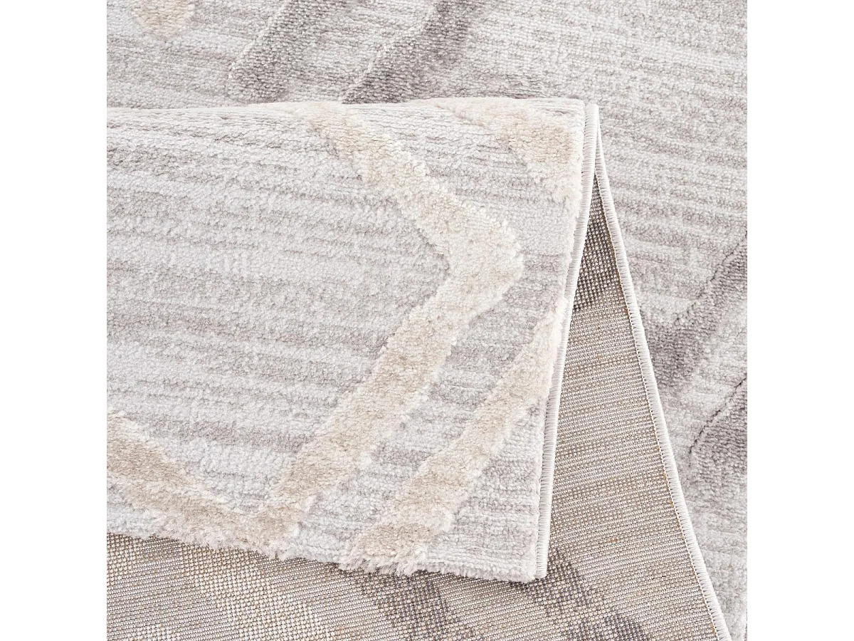 tappeto da soggiorno 200x280 intrecciato motivo geometrico rettangolo grigio chiaro e grigio scuro