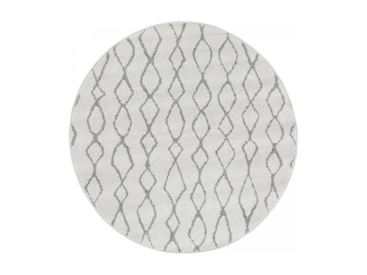 Tapis berbère 60x110 tissé motif ethnic BALANIO crème et gris