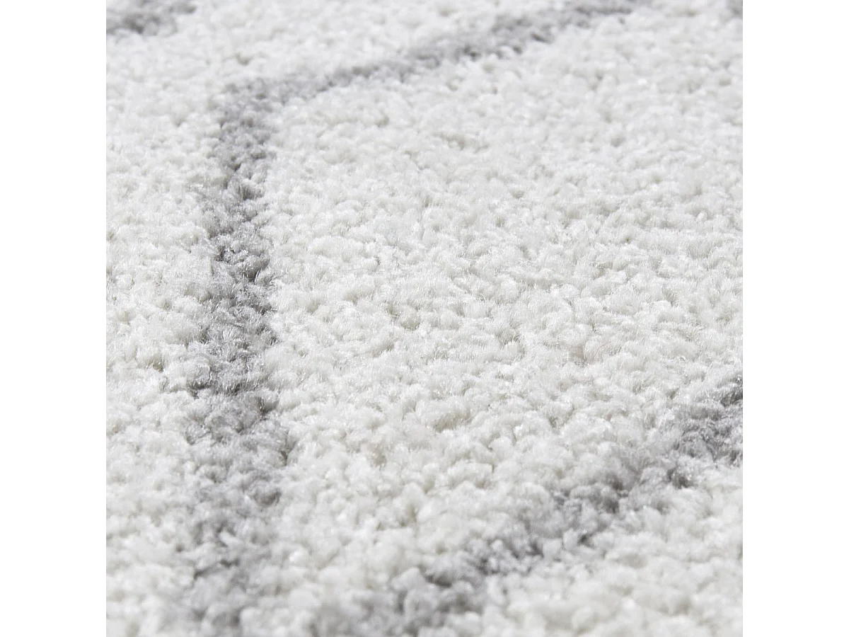 Tappeto berbero 60x110 tessuto modello etnico BALANIO crema e grigio