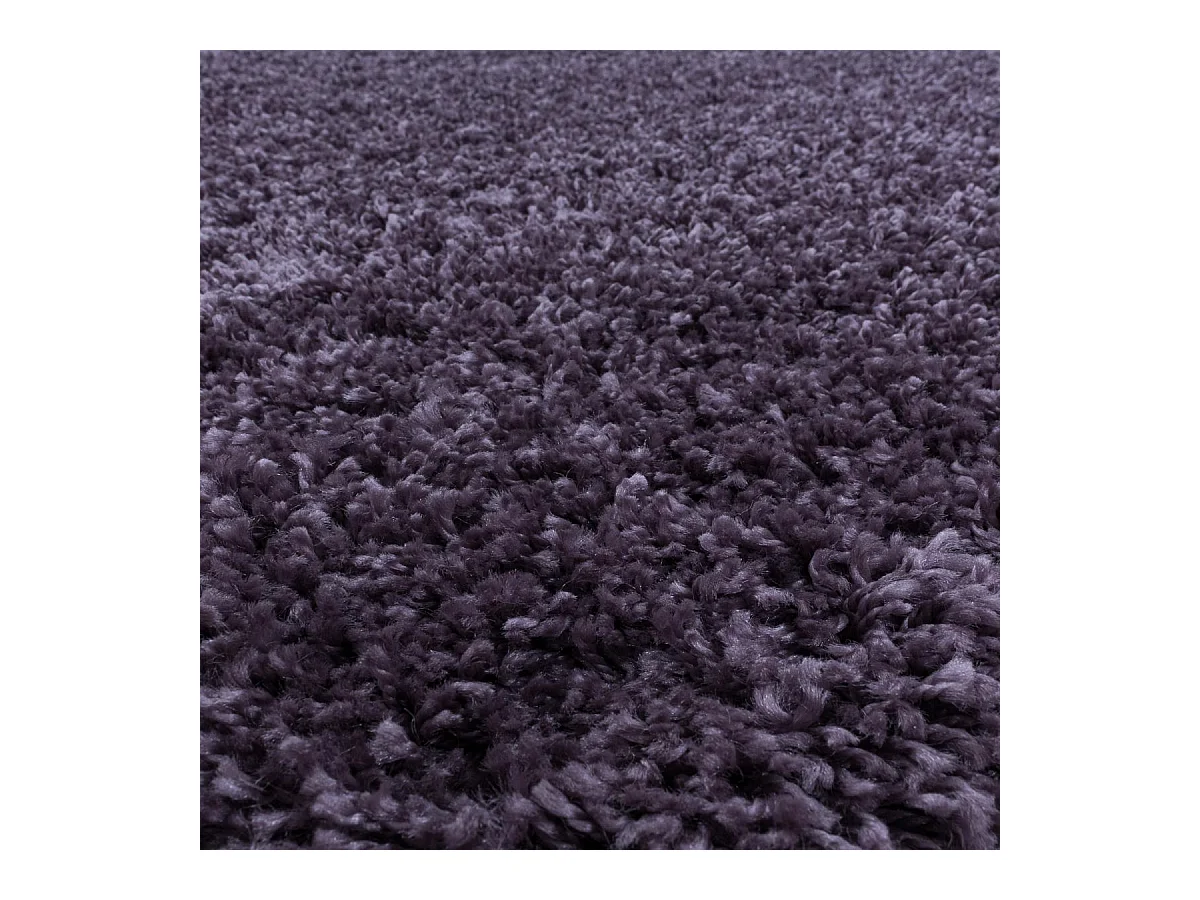 Tapis poils longs shaggy 80x250 rectangle tissé violet motif uni UNI I