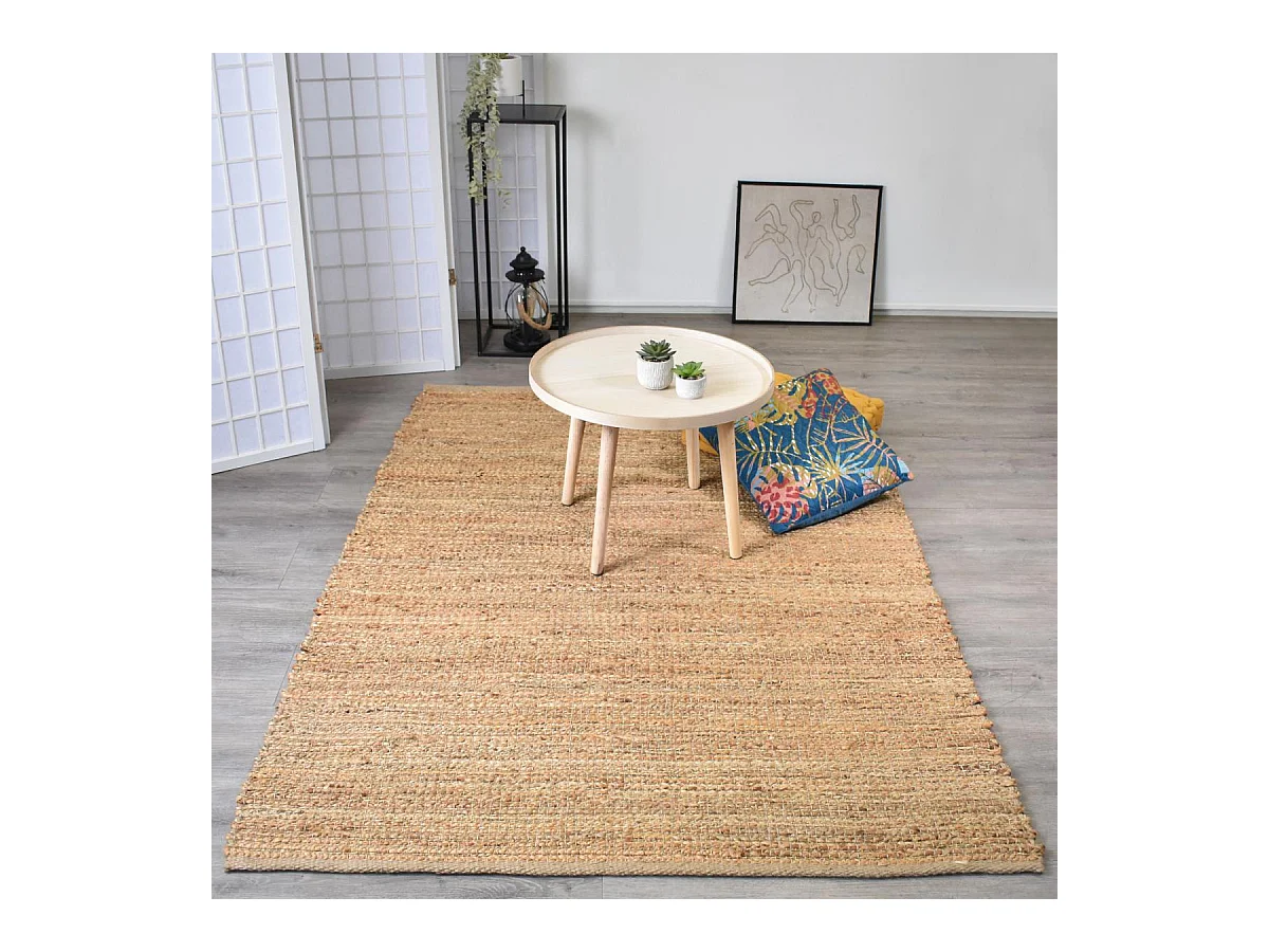 Tapis en jute 160x230 fait à la main beige NATURE 1