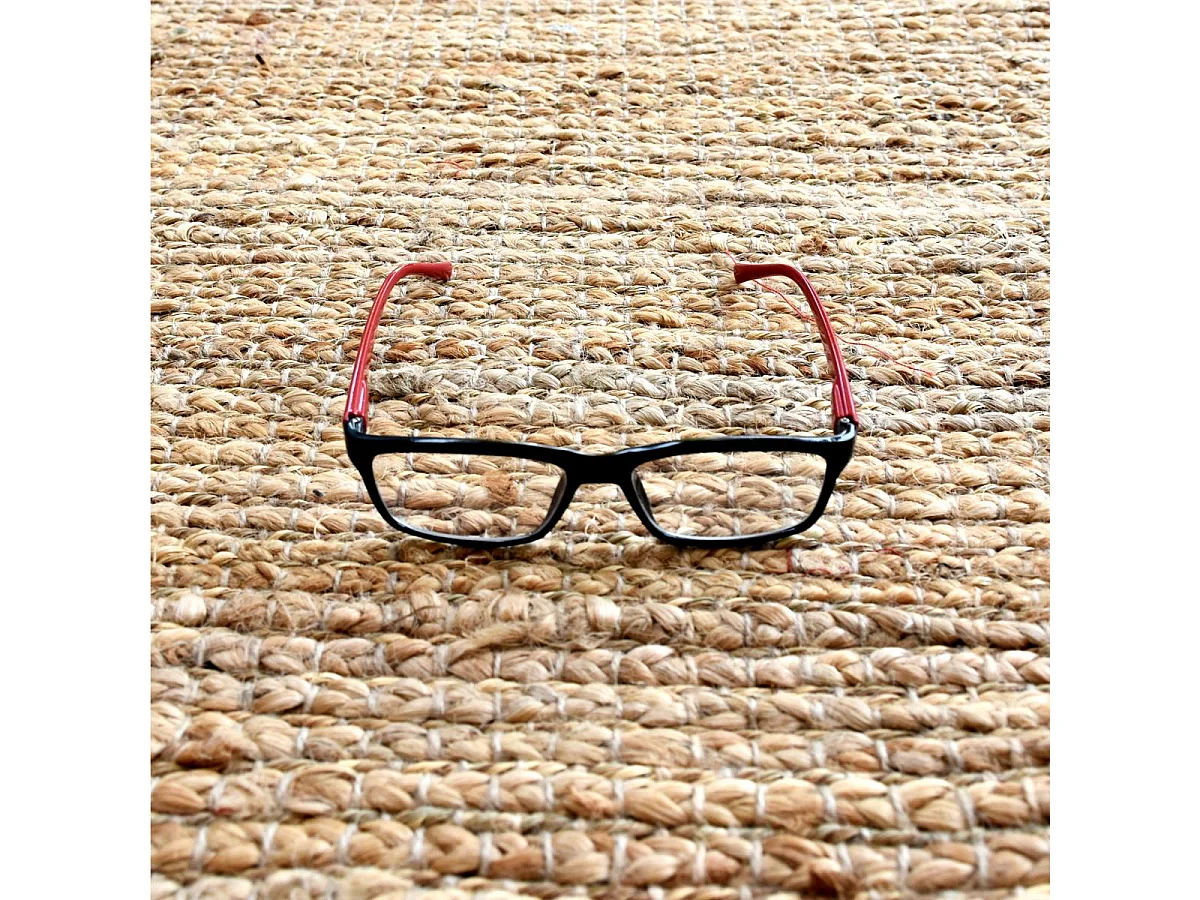 Tapis en jute fait à la main motif uni NATURE 1