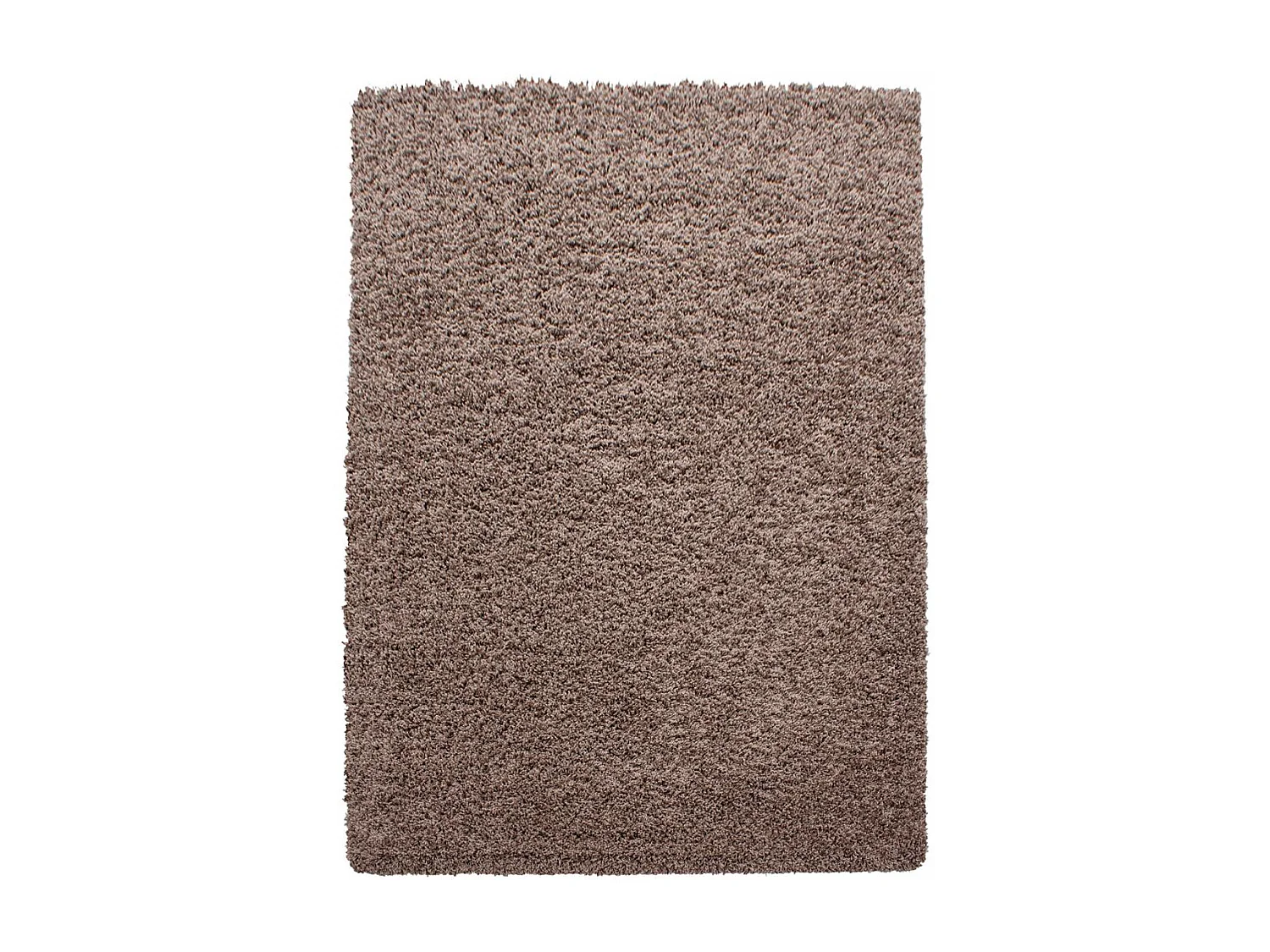 Tappeto Shaggy a pelo lungo 160x230 rettangolo intrecciato mocca tinta unita UNI L
