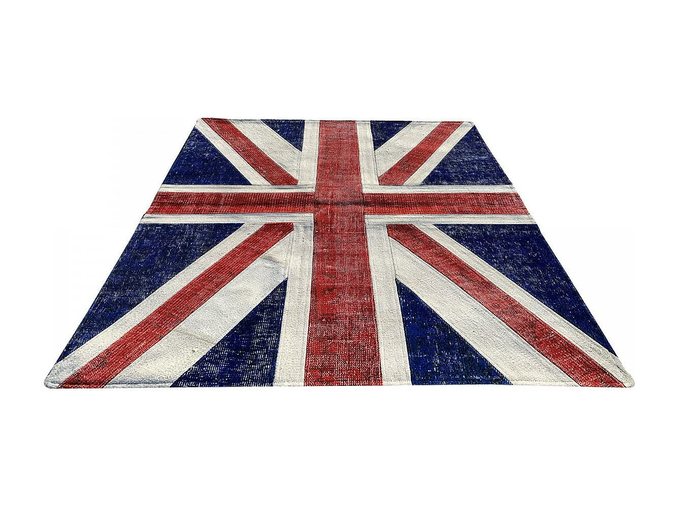 tapis salle à manger 200x300 fait à la main en laine rouge motif fresque