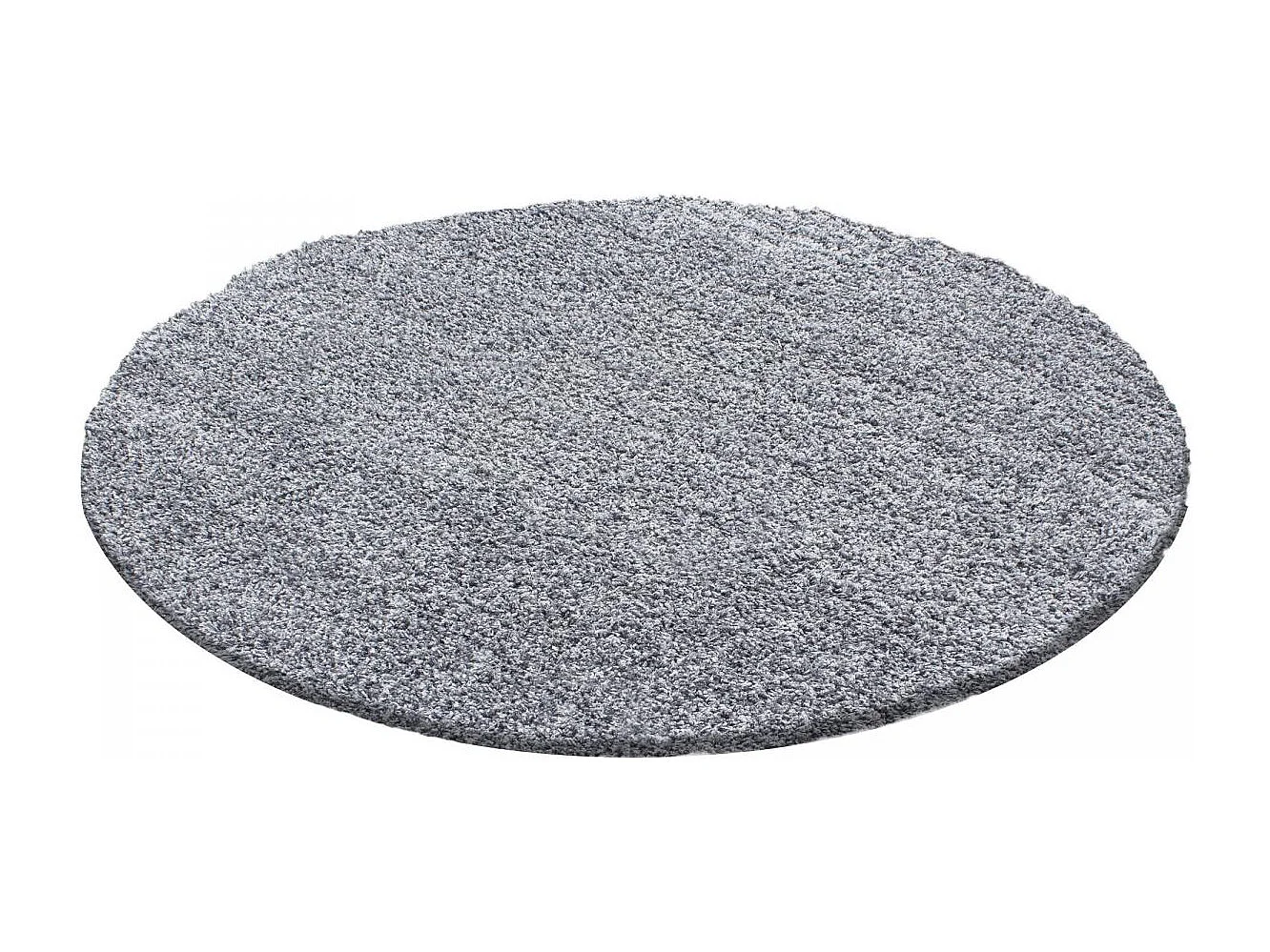 Tapis poils longs shaggy 140x200 rectangle tissé gris motif uni UNI L