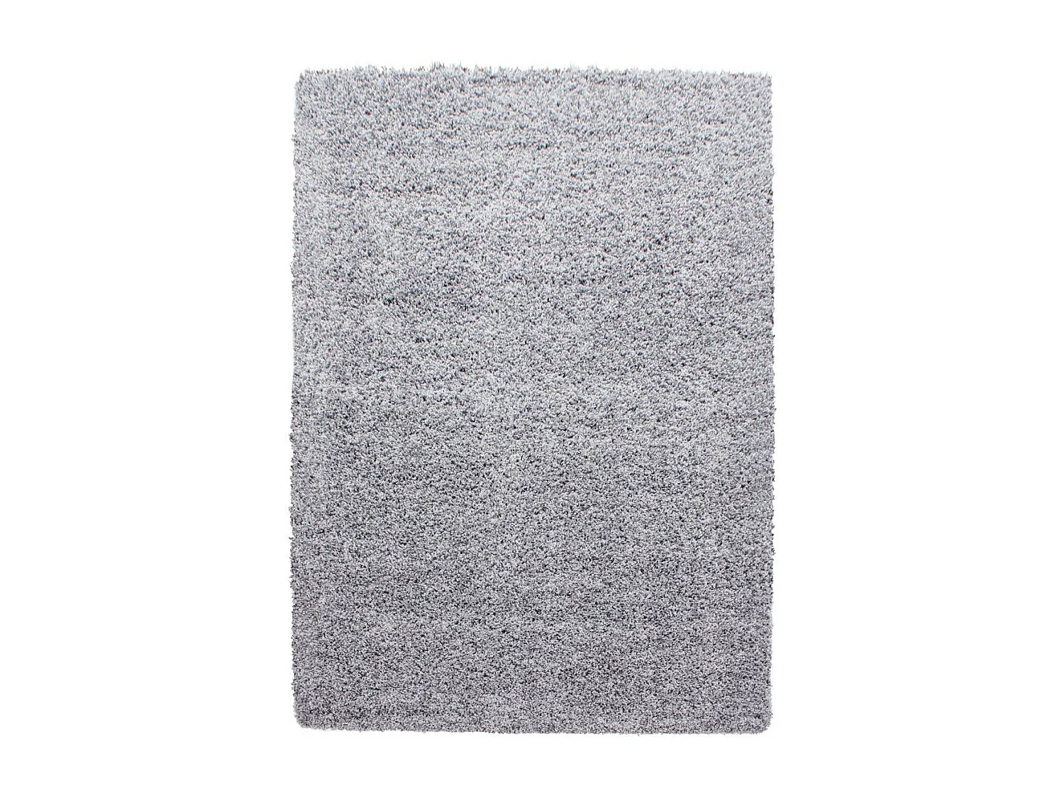 Tapis poils longs shaggy 140x200 rectangle tissé gris motif uni UNI L