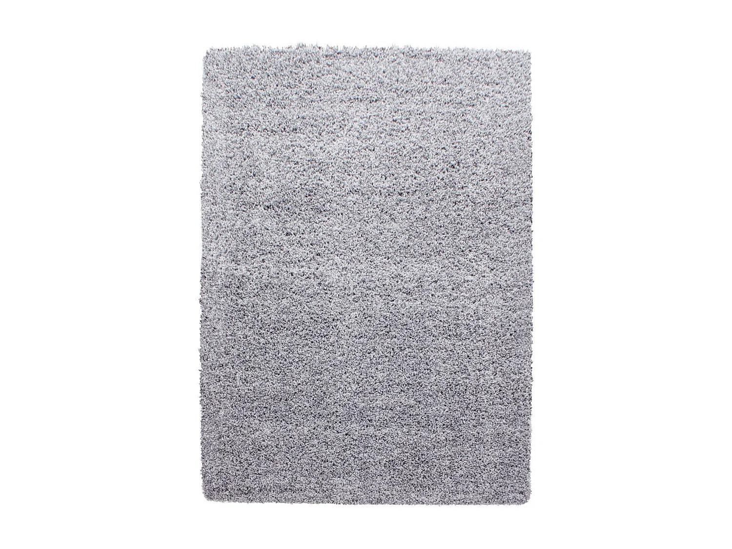 Tapis poils longs shaggy 140x200 rectangle tissé gris motif uni UNI L