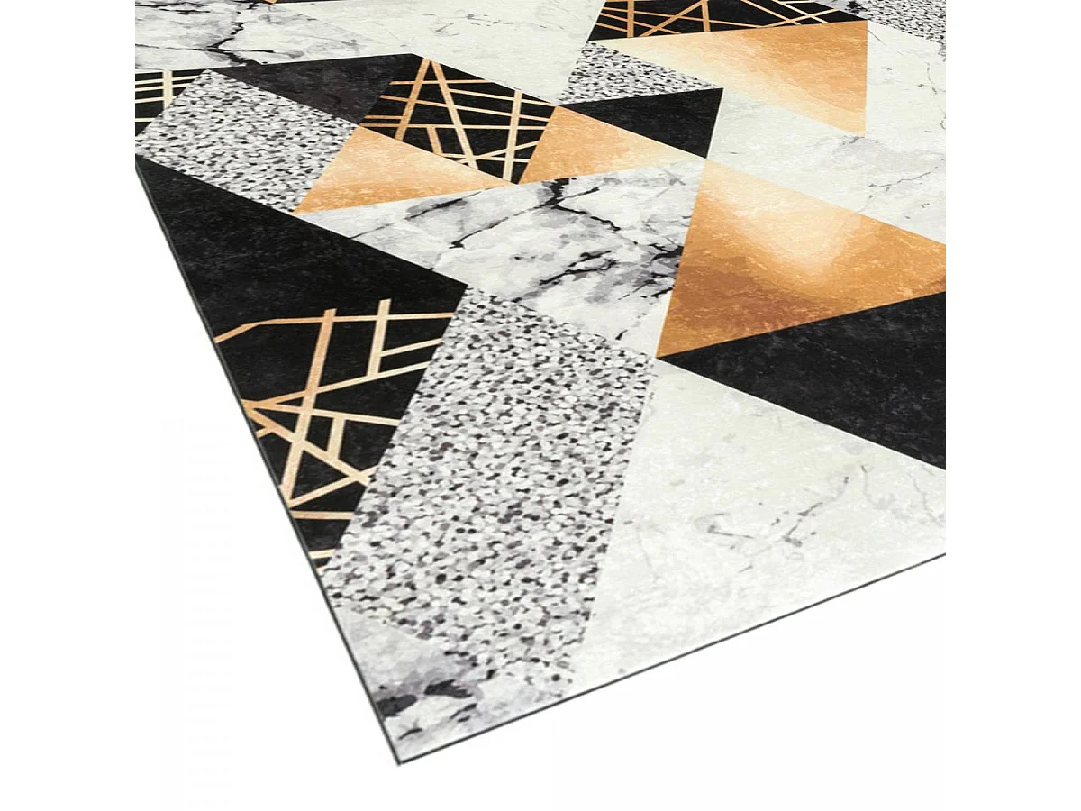 tapis entrée Lavable 30° 50x80 noir et blanc IMPNUM 37