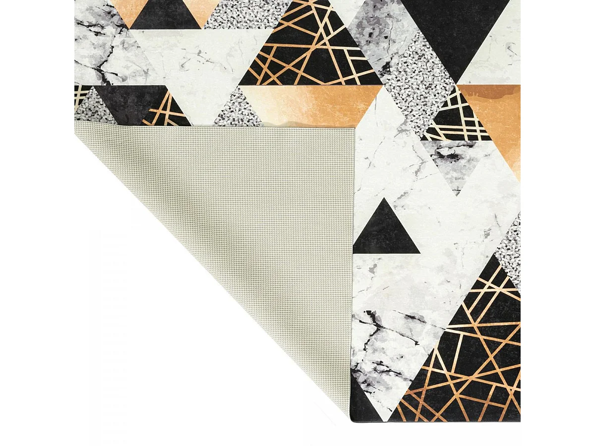 tapis entrée Lavable 30° 50x80 noir et blanc IMPNUM 37