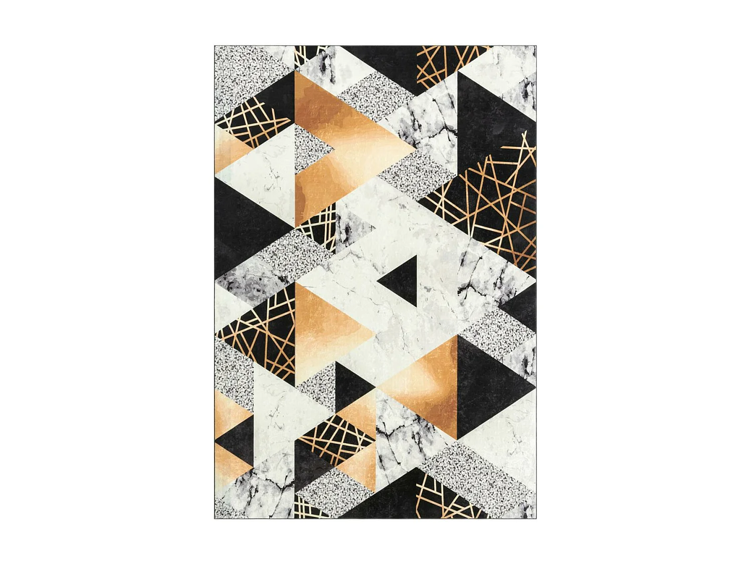 tapis entrée Lavable 30° 50x80 noir et blanc IMPNUM 37