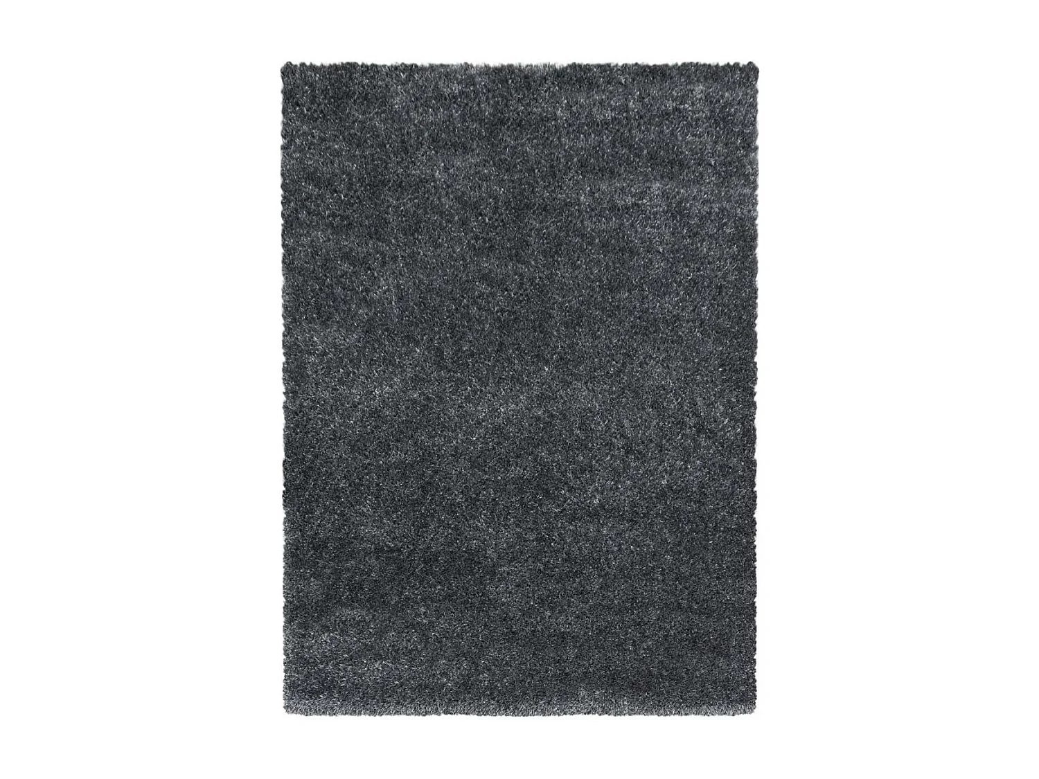 Tapis longs poils shaggy 200x290 rectangle tissé gris motif uni UNI A