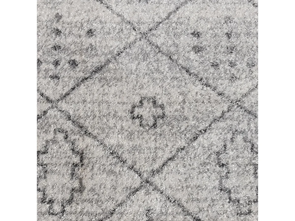 Tapis berbère 120x170 tissé motifs tribaux SAUTUL crème