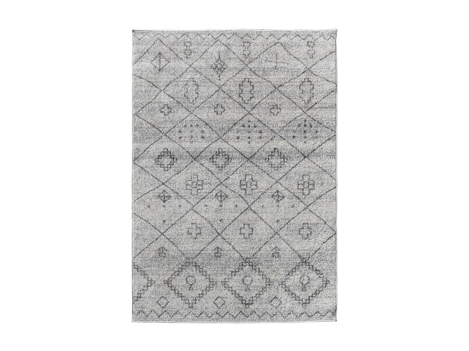 Tapis berbère 120x170 tissé motifs tribaux SAUTUL crème