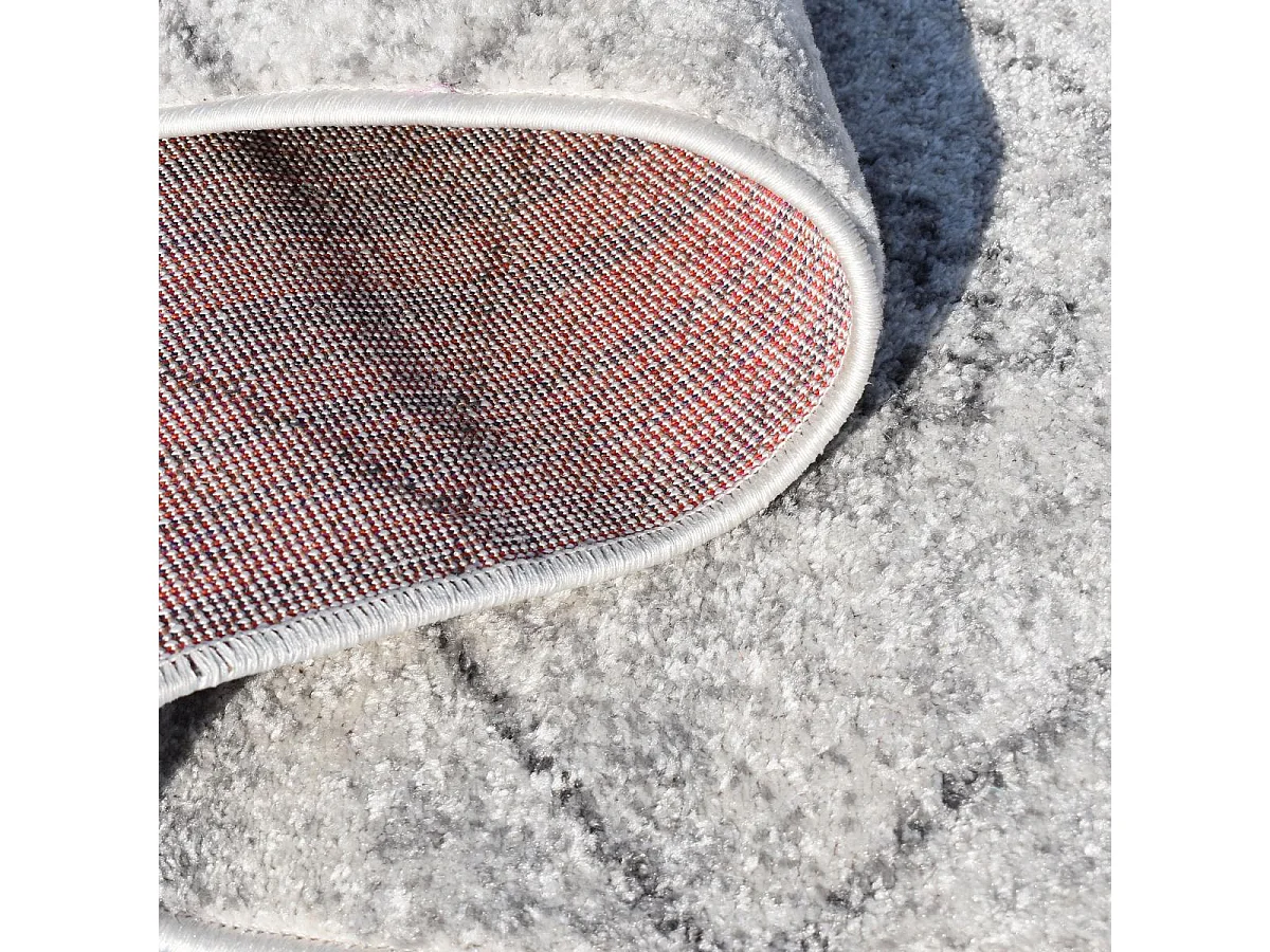 Tappeto berbero 120x170 tessuto con motivi tribali SAUTUL crema