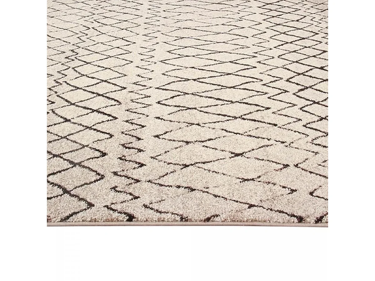 Tapis berbère 160x230 tissé motifs tribaux LYN8 MABAL beige