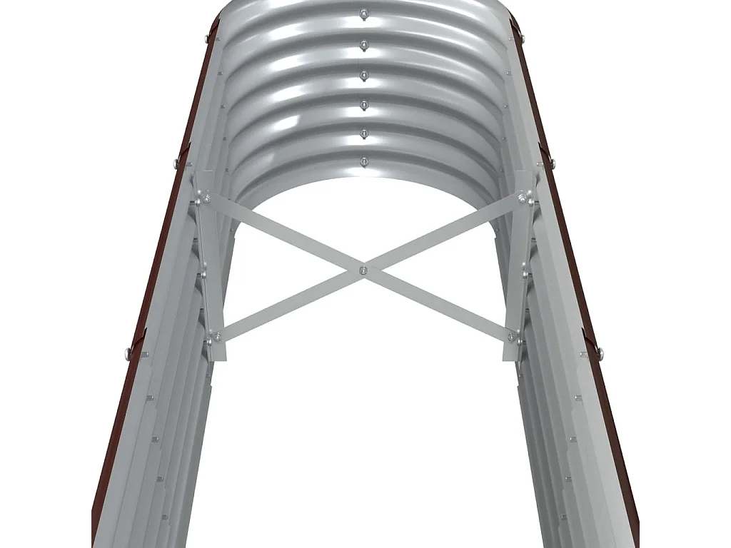 Jardinière de jardin Acier enduit de poudre 260x40x36 Marron