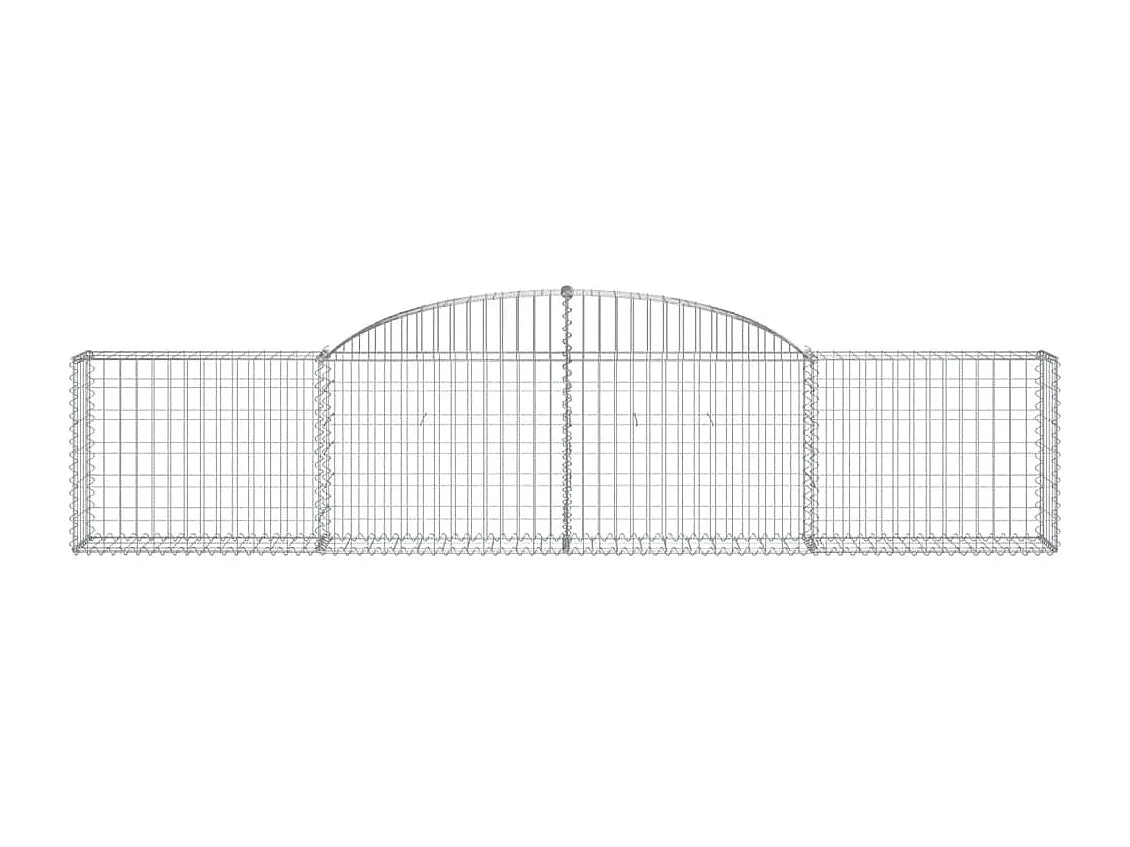 Paniers à gabions arqués 10 pcs 300x30x60-80 Fer galvanisé