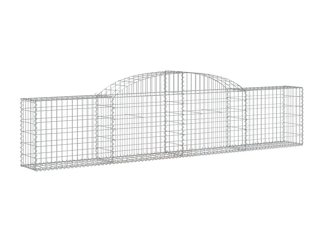 Paniers à gabions arqués 10 pcs 300x30x60-80 Fer galvanisé