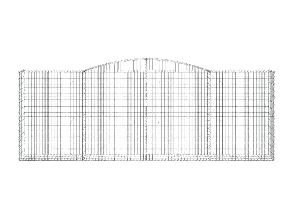 Paniers à gabions arqués 5 pcs 400x50x140-160 Fer galvanisé
