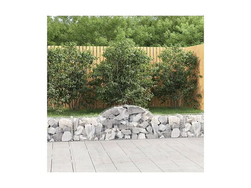 Panier de gabions arqué 200x30x40-60 Fer galvanisé