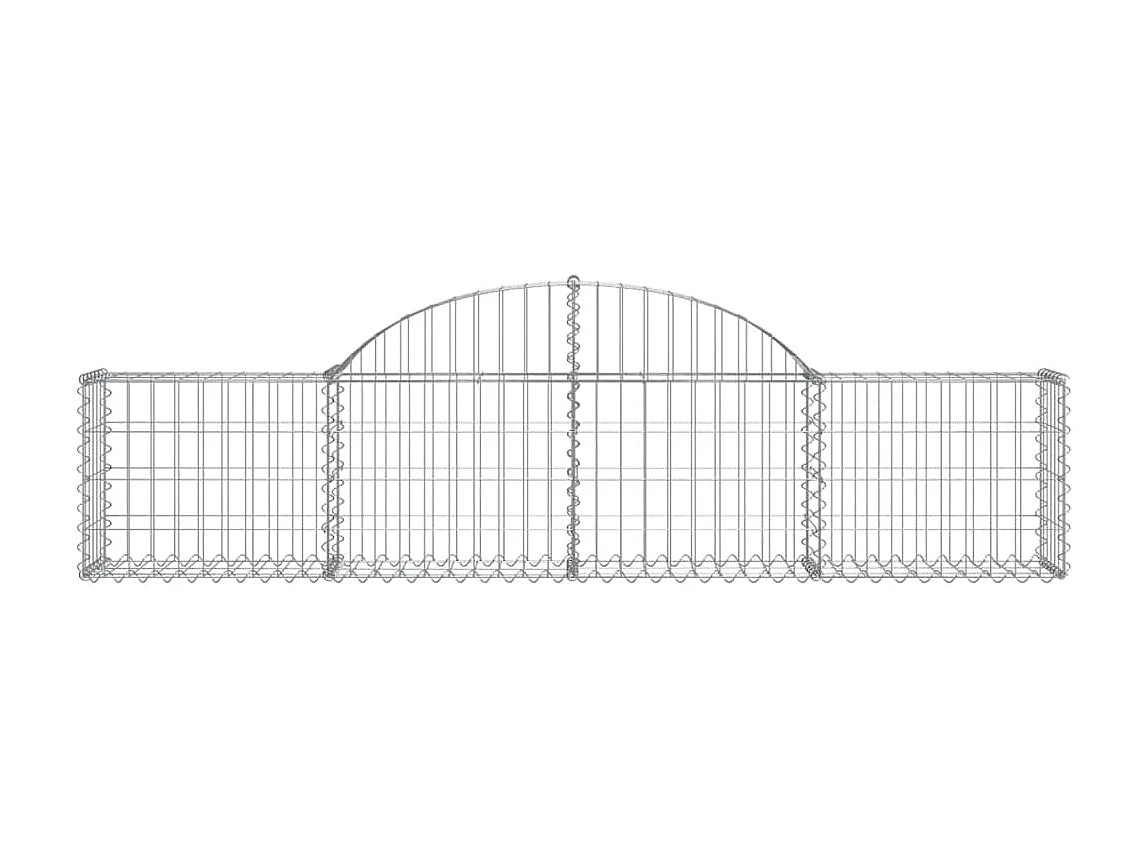 Panier de gabions arqué 200x30x40-60 Fer galvanisé